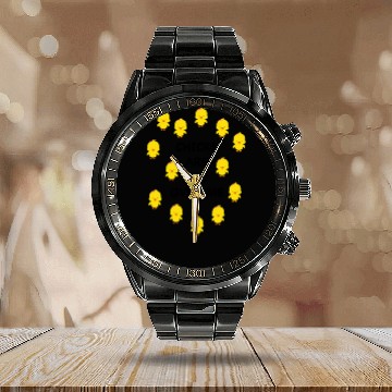Discover Chicks are all over me, playboy, ladies man, funny Calendar Steel Band Watch