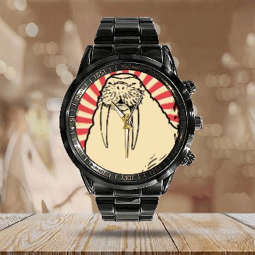 Discover Walrus Seal Calendar Steel Band Watch