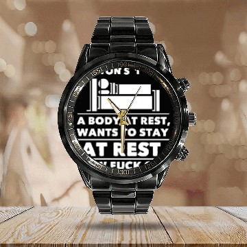 Discover Newton's law Calendar Steel Band Watch