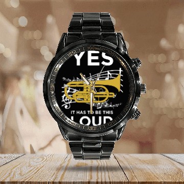 Discover Yes It Has To Be Loud Funny Trumpet Calendar Steel Band Watch