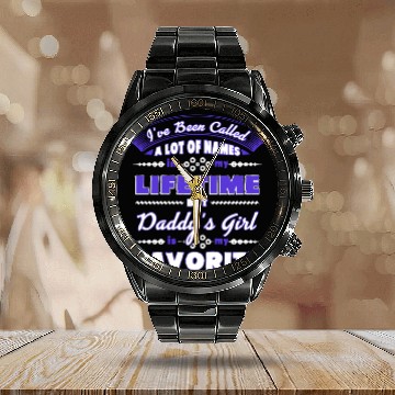 Discover I vee Beem Caleed Daddys girl Calendar Steel Band Watch