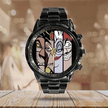 Discover Disney Villains Lion King Hook Little Mermaid Alad Calendar Steel Band Watch