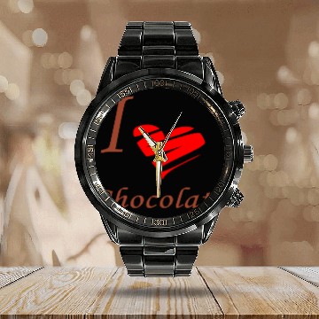 Discover I love chocolate Calendar Steel Band Watch