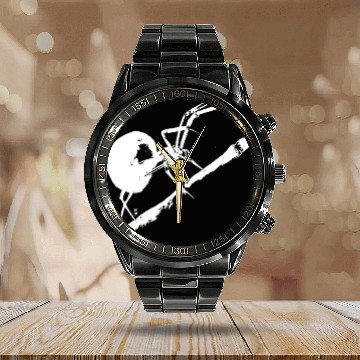 Discover Black widow in white Calendar Steel Band Watch