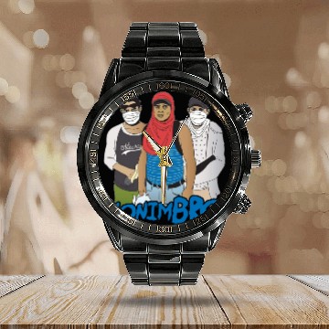 Discover Monimbo Indigenous people of Nicaragua Calendar Steel Band Watch