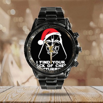 Discover New Funny Darth Vader Star Wars Themed Christmas Calendar Steel Band Watch