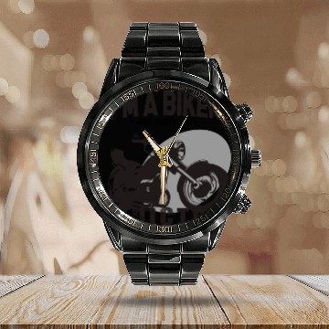 Discover Biker Motorcycle Rider Superbike Chopper Gift Calendar Steel Band Watch