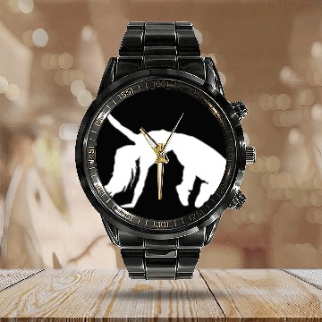 Discover Hip hop street break dance cool splash Calendar Steel Band Watch gift