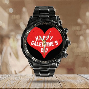 Discover Happy Galentine's Day Calendar Steel Band Watch