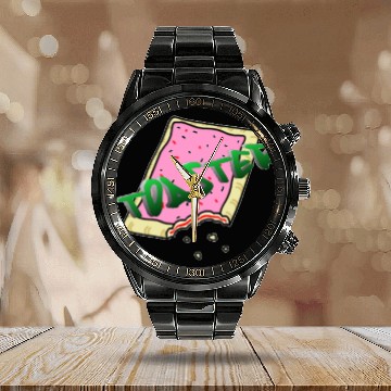 Discover Toaster's Midnight Snack Calendar Steel Band Watch