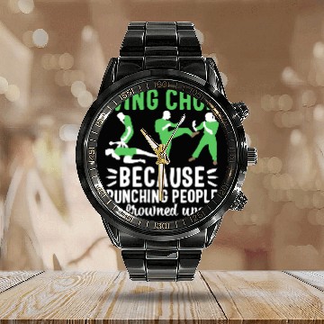 Discover Wing chun Calendar Steel Band Watch Kung Fu Martial Arts usa sport