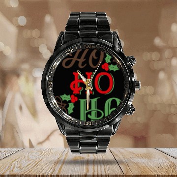 Discover Ho Ho Ho Mistletoe Calendar Steel Band Watch