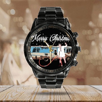 Discover Cousin Eddie, Shitter was full Calendar Steel Band Watch