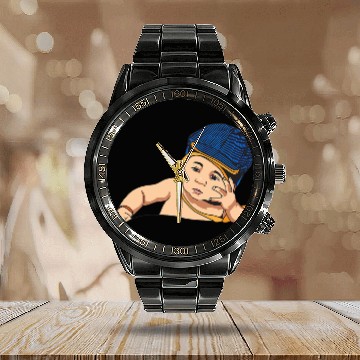 Discover Baby, Newborn, Sleeping, New Life, Cute, Smiling, Calendar Steel Band Watch