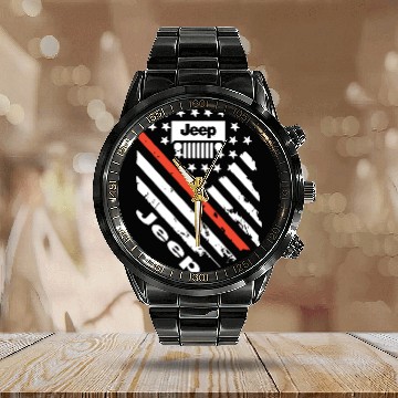 Discover jeep car logo slogan country jeep Calendar Steel Band Watch