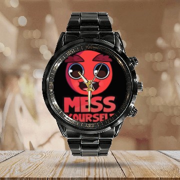 Discover Messyourself merch youtube Calendar Steel Band Watch