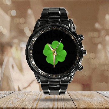 Discover Green Irish Shamrock Calendar Steel Band Watch St Patricks Day