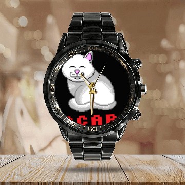 Discover All Cats Are Beautiful Calendar Steel Band Watch