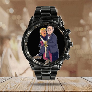 Discover Putin the Puppet Master Calendar Steel Band Watch