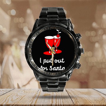 Discover I Put Out For Santa Calendar Steel Band Watch Christmas Holiday Funn