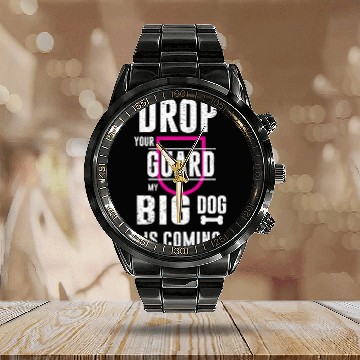 Discover big dog Calendar Steel Band Watch gift