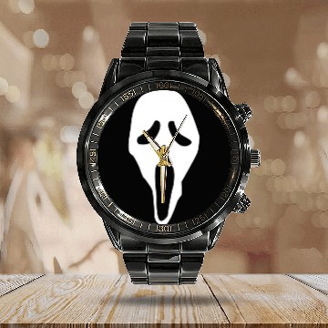 Discover Scream Ghostface Fan Calendar Steel Band Watch
