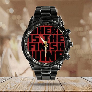 Discover Wine Running sport Calendar Steel Band Watch