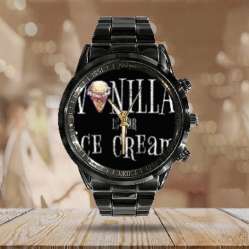 Discover Vanilla Ice Cream Calendar Steel Band Watch