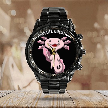 Discover I Axolotl Questions Word Game Schoolchild Gift Calendar Steel Band Watch
