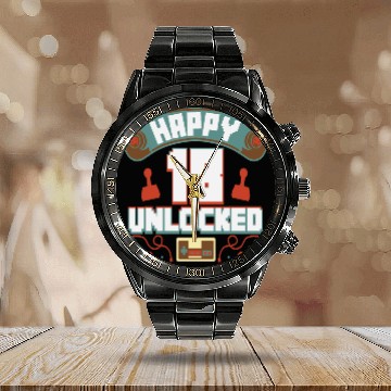 Discover Level Up Typical Gamer Gaming Retro 18 Player Gift Calendar Steel Band Watch