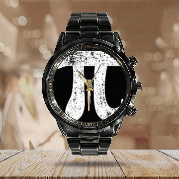 Discover Pi , Pi day, Math,Teacher Calendar Steel Band Watch