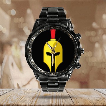 Discover Sparta Helmet Calendar Steel Band Watch