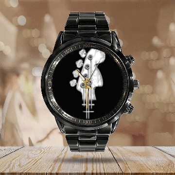 Discover Head of a bass guitar Calendar Steel Band Watch