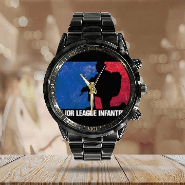 Discover Major League Infantry Canada Calendar Steel Band Watch