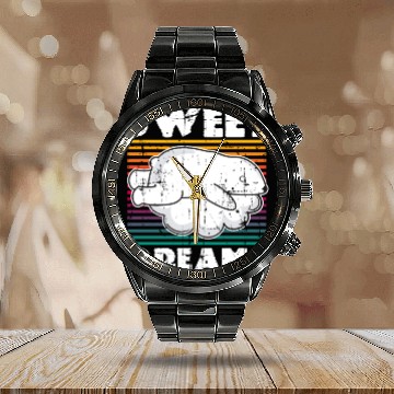 Discover Polar Bear Gift Alaska Winter Ice North Pole Calendar Steel Band Watch