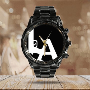 Discover LA Dodgers Gun Los Angeles Hollywood California Calendar Steel Band Watch