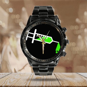 Discover Poison Vaccination Autism Measles Anti Vaccinat Calendar Steel Band Watch