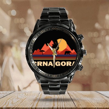 Discover Montenegro Crna Gora Calendar Steel Band Watch