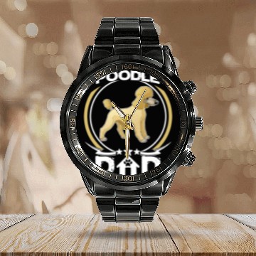 Discover Poodle Dad Calendar Steel Band Watch Fathers Day Gift For Dog Owners