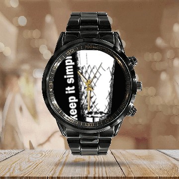 Discover keep it simple german cider applewine Calendar Steel Band Watch