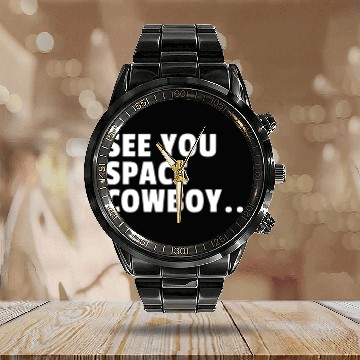 Discover See You Space Cowboy Calendar Steel Band Watch