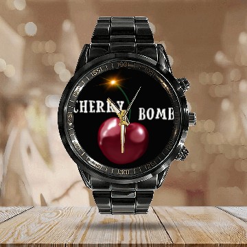 Discover Cherry bomb big Calendar Steel Band Watch