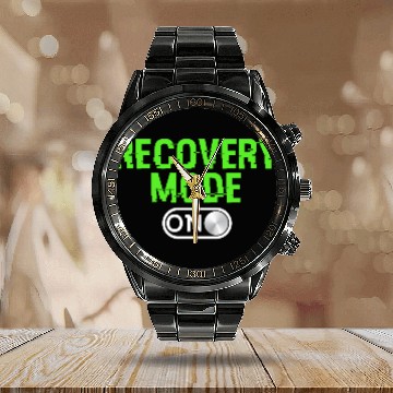 Discover Great Coding Calendar Steel Band Watch For Programmer "Recovery Mode ON