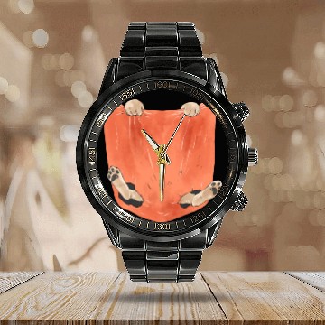 Discover Pocket Cat Paw Calendar Steel Band Watch
