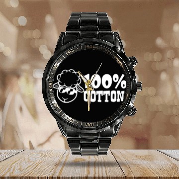 Discover 100% Cotton Calendar Steel Band Watch