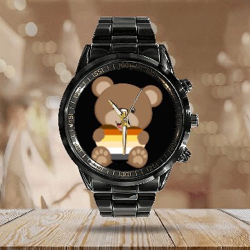 Discover Teddy Bear LGBT Gay Pride Cartoon CSD Fetish Calendar Steel Band Watch