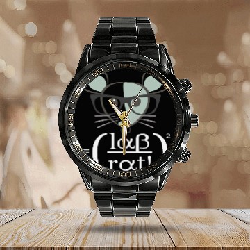 Discover Lab Rat Science Chemistry Teacher Student Gift Calendar Steel Band Watch