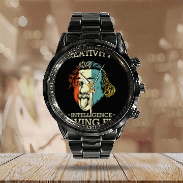 Discover Albert Einstein Calendar Steel Band Watch