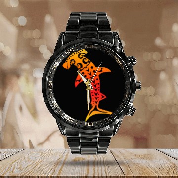 Discover Maori Shark Hammerhead Shark T Tattoo Gift Calendar Steel Band Watch