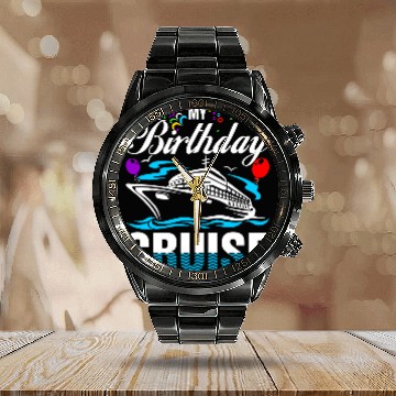 Discover My Birthday Cruise Calendar Steel Band Watch